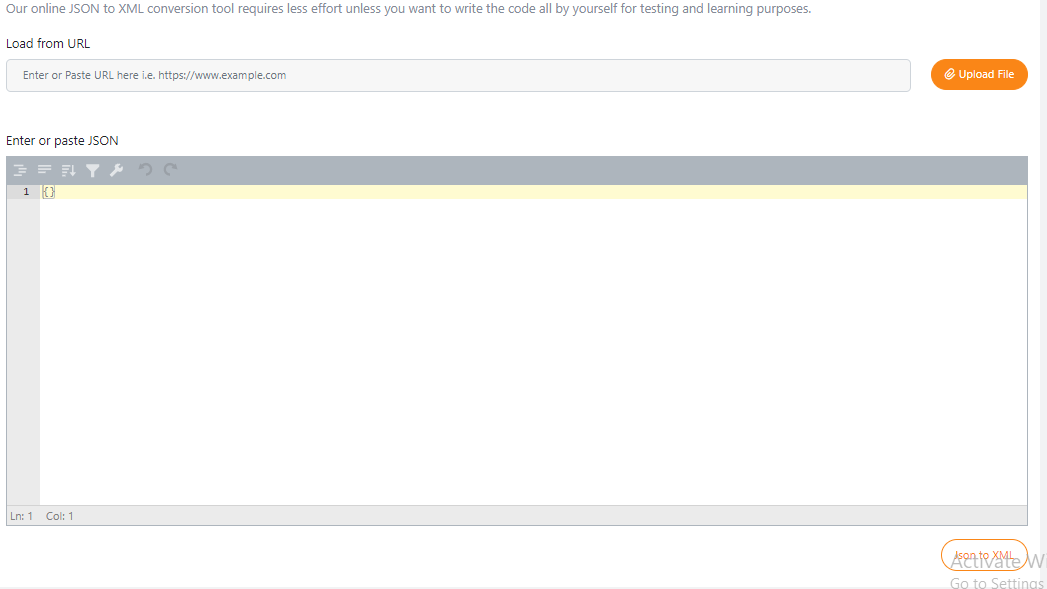 Free Online JSON to XML Tool