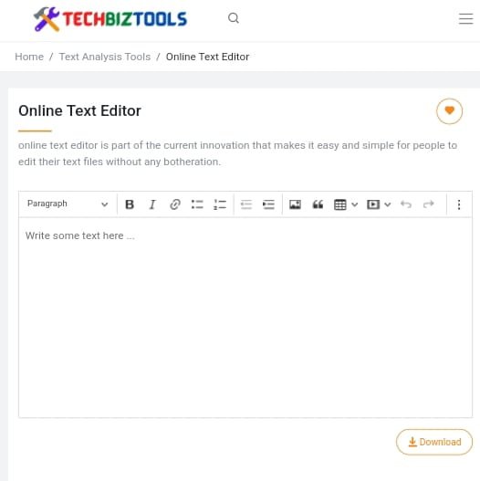 Online Text Editor